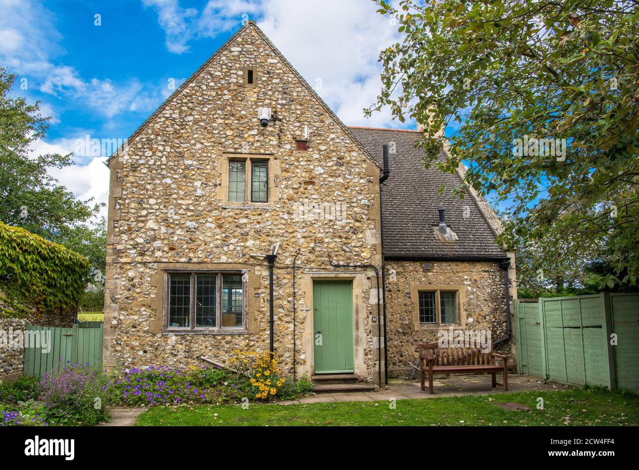 Maison en pierre dans le domaine presbytère Walsingham Norfolk Angleterre Banque D'Images