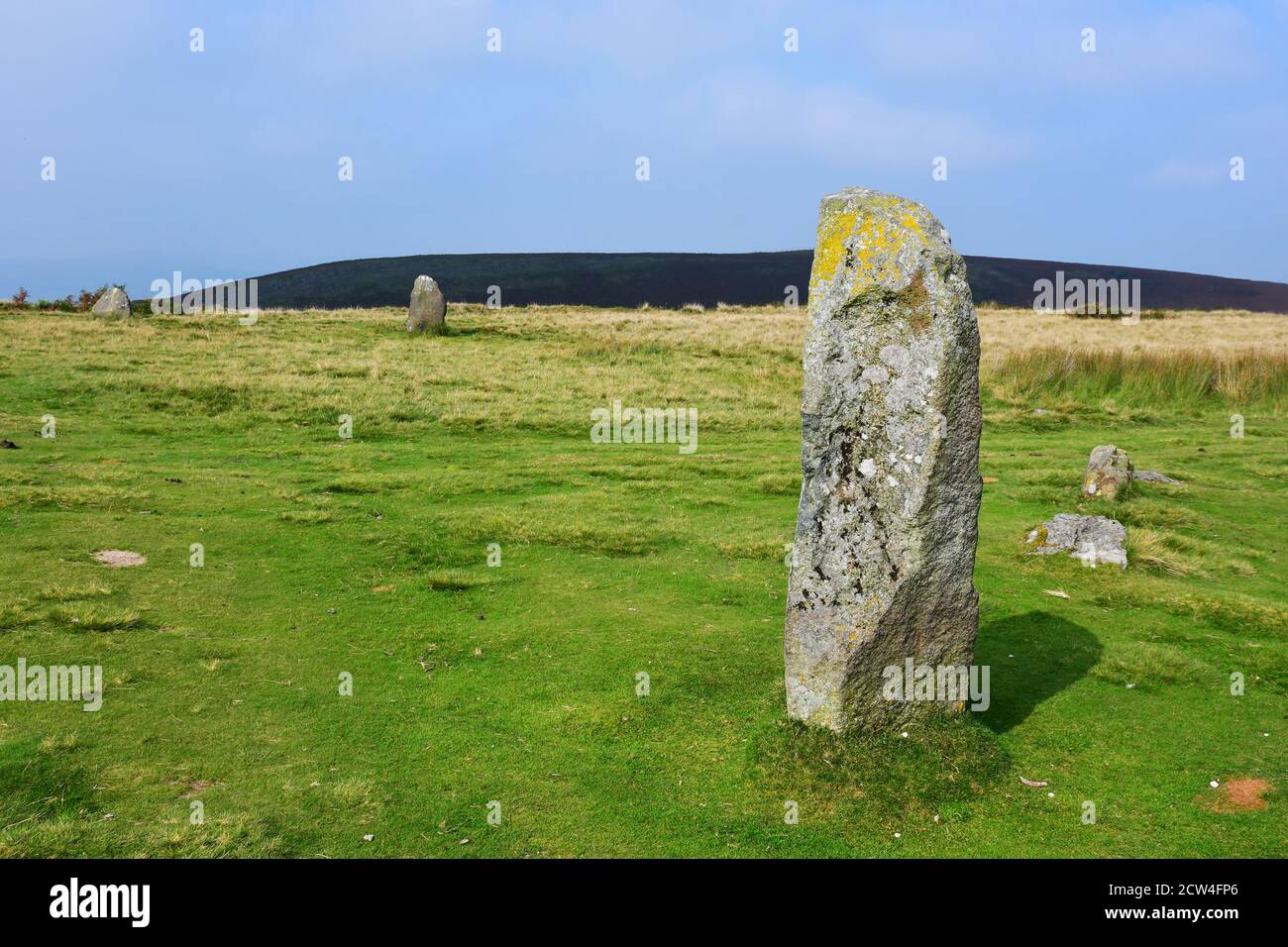 Mitchell's Fold Stone Circle, Shropshire, Royaume-Uni Banque D'Images
