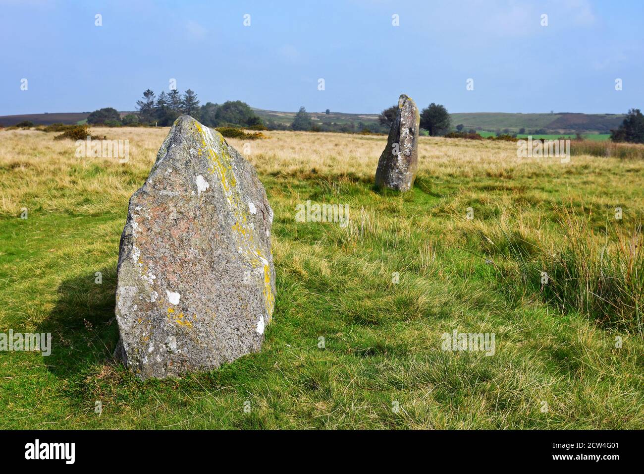 Mitchell's Fold Stone Circle, Shropshire, Royaume-Uni Banque D'Images