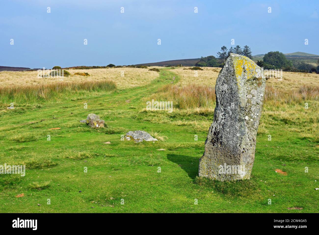 Mitchell's Fold Stone Circle, Shropshire, Royaume-Uni Banque D'Images