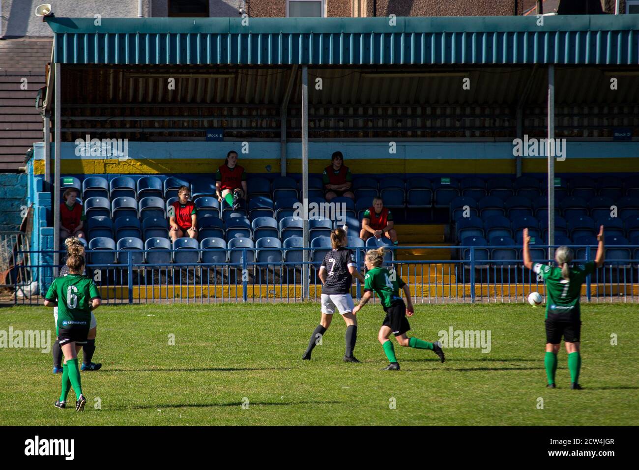 Port Talbot Town v Aberystwyth Town, chemin Victoria, dans la Welsh Premier Women's League, le 27 septembre 2020. Lewis Mitchell/PTT/YCPD. Banque D'Images Port Talbot Town v Aberystwyth Town, chemin Victoria, dans la Welsh Premier Women's League, le 27 septembre 2020. Lewis Mitchell/PTT/YCPD. Banque D'Images