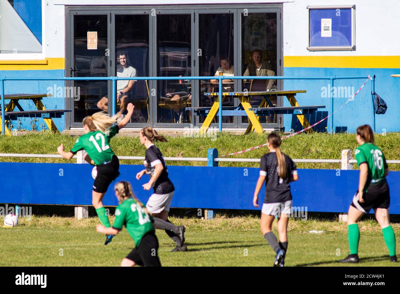 Port Talbot Town v Aberystwyth Town, chemin Victoria, dans la Welsh Premier Women's League, le 27 septembre 2020. Lewis Mitchell/PTT/YCPD. Banque D'Images Port Talbot Town v Aberystwyth Town, chemin Victoria, dans la Welsh Premier Women's League, le 27 septembre 2020. Lewis Mitchell/PTT/YCPD. Banque D'Images