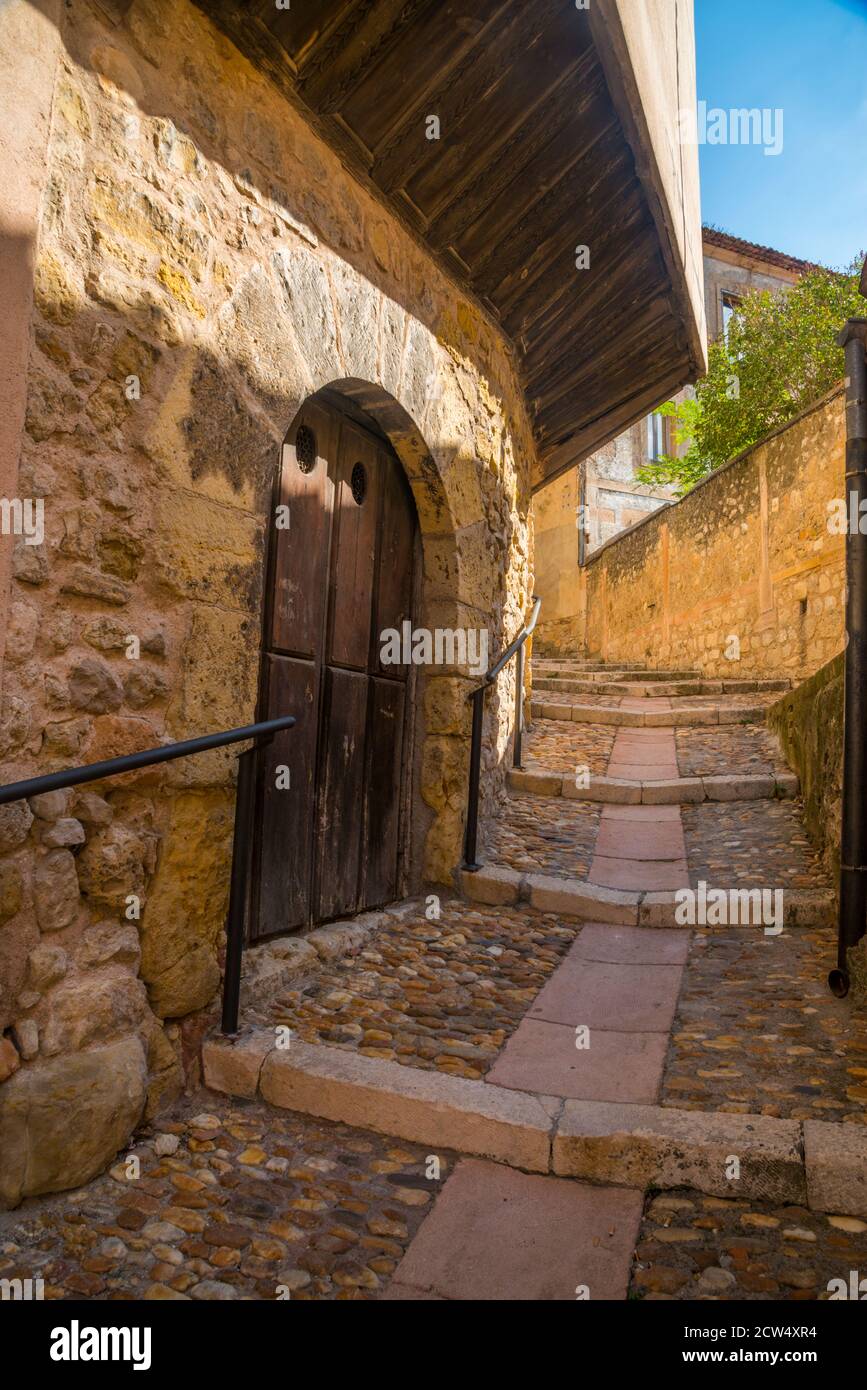 Street. Sepulveda, province de segovia, Castilla Leon, Espagne. Banque D'Images