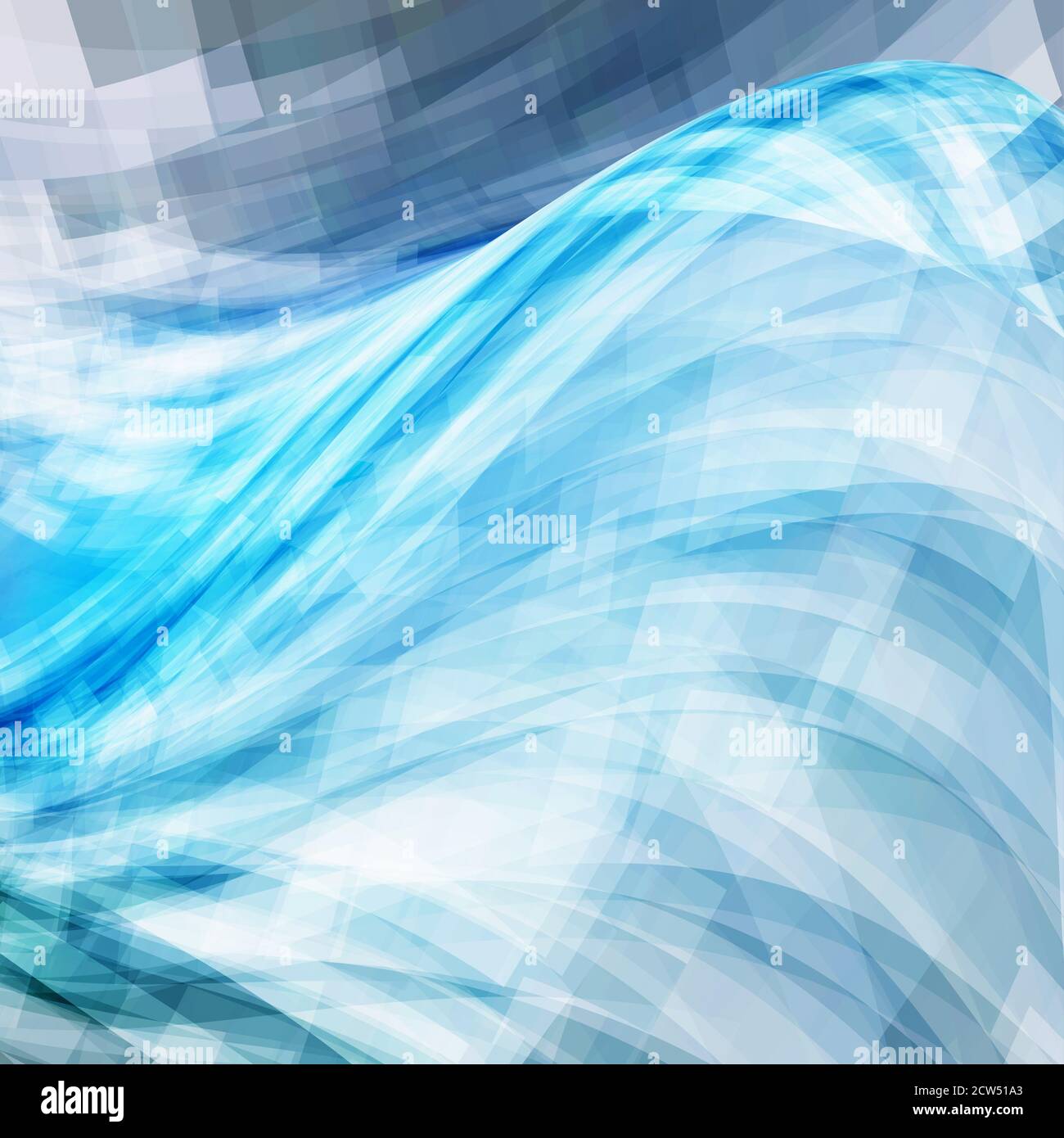 Arrière-plan abstrait avec vague bleue. Motif graphique Banque D'Images