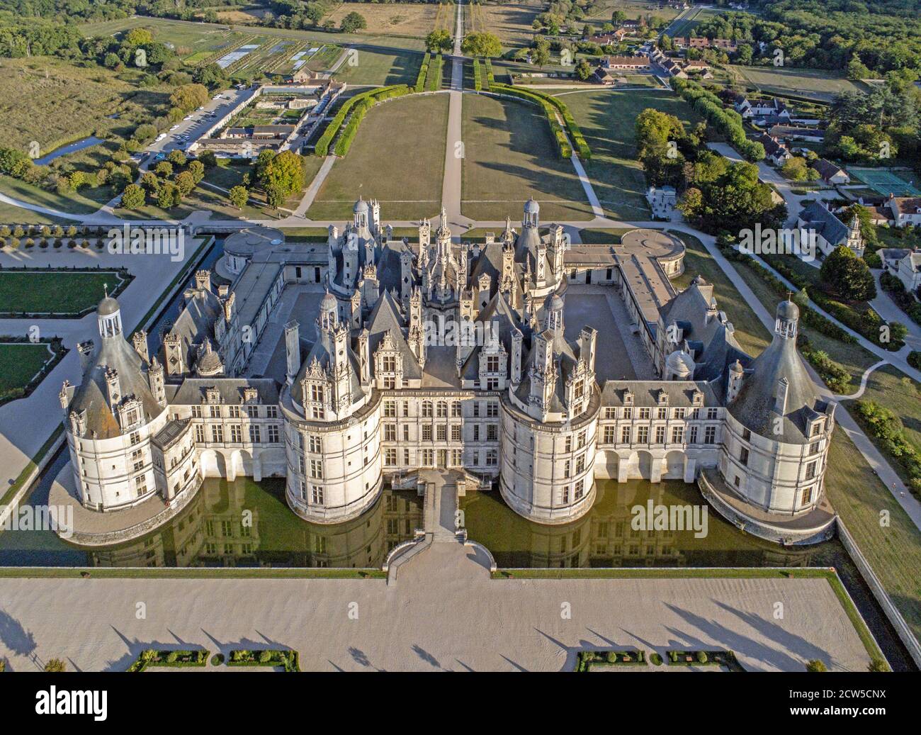 Tableau Mural - Le Château De Chambord Vu Du Sud-ouest Par Simon Mathurin Lantara - Prêt à Accrocher