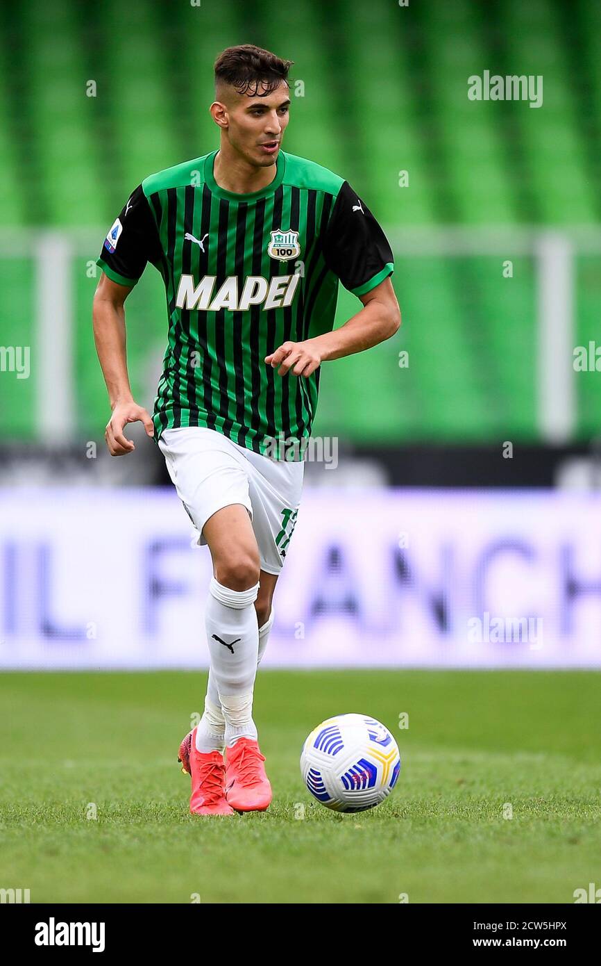 Cesena, Italie - 27 septembre 2020 : Mert Muldur des États-Unis Sassuolo en action pendant la série UN match de football entre Spezia Calcio et les États-Unis Sassuolo. LES ÉTATS-UNIS Sassuolo ont remporté 4-1 victoires sur Spezia Calcio. Credit: Nicolò Campo/Alay Live News Banque D'Images