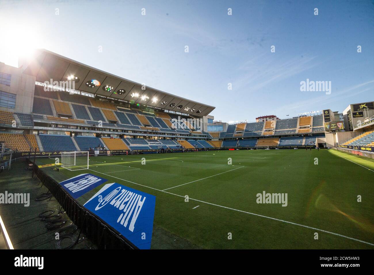 Vue générale du stade pendant le championnat d'Espagne la Liga football match entre Cadix Club Futbol et Sevilla Club de Futbol le 27 septembre 2020 au stade Ramon de Carranza à Cadix, Espagne - photo Joaquin Corchero / Espagne DPPI / DPPI crédit: LM/DPPI/Joaquin Corchero / Alay Live News Banque D'Images