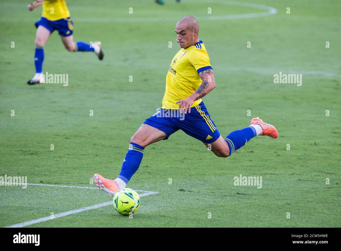 Jorge Pombo de Cadix pendant le championnat d'Espagne la Ligue football match entre Cadix Club Futbol et Sevilla Club de Futbol le 27 septembre 2020 au stade Ramon de Carranza à Cadix, Espagne - photo Joaquin Corchero / Espagne DPPI / DPPI crédit: LM/DPPI/Joaquin Corchero / Alay Live News Banque D'Images