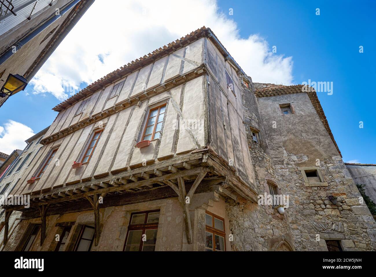 Maison médiévale, Lagrasse, Sud de la France Banque D'Images