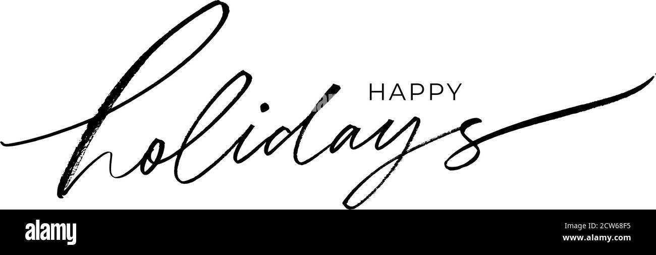 Joyeuses fêtes à la calligraphie moderne. Illustration de Vecteur