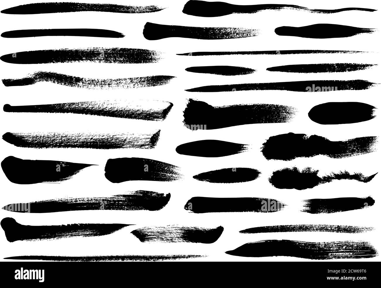 Collection de traits de pinceau vector grungy. Illustration de Vecteur
