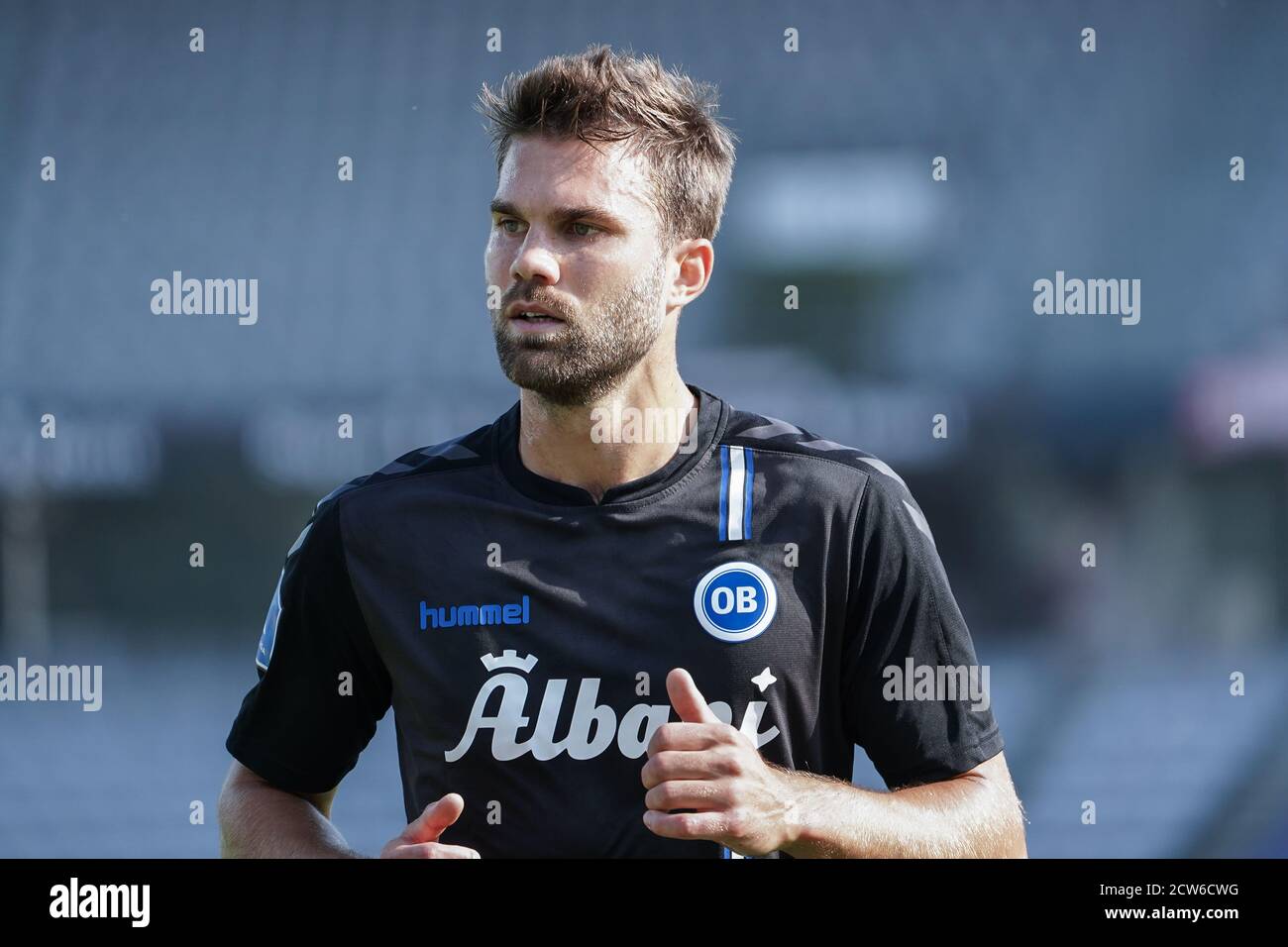 Aarhus, Danemark. 27 septembre 2020. Jorgen Skjelvik d'OB vu pendant le match 3F Superliga entre Aarhus GF et Odense Boldklub au parc Ceres d'Aarhus. (Crédit photo : Gonzales photo/Alamy Live News Banque D'Images