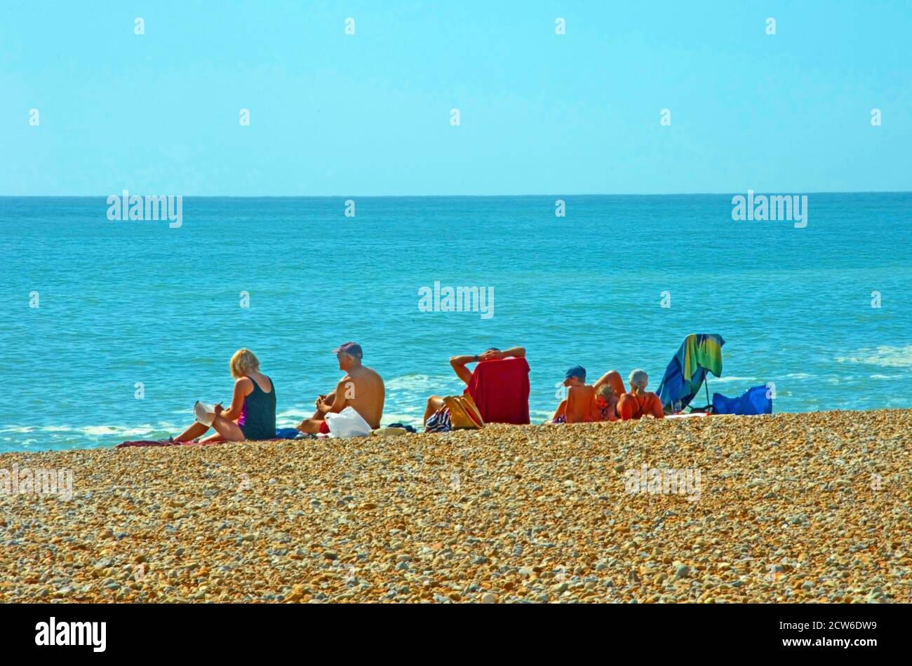 Seaford Beach Sussex Angleterre Royaume-Uni Banque D'Images