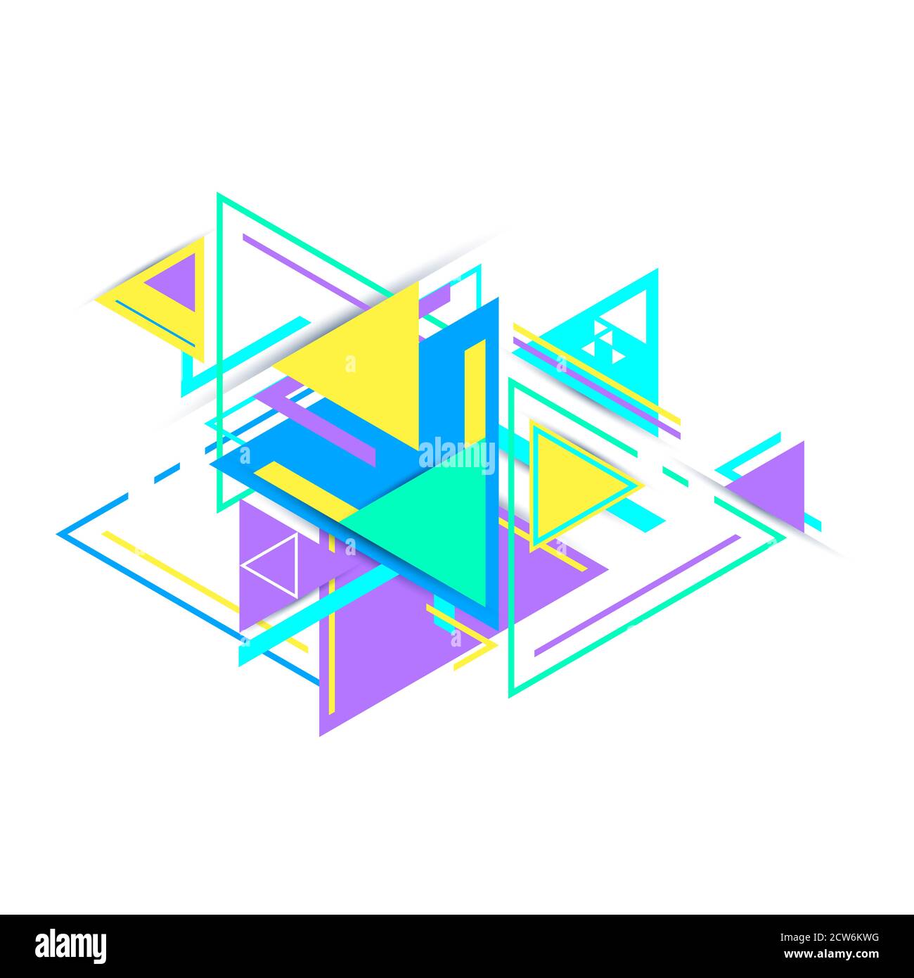 Arrière-plan moderne de triangle hippster, motif de triangles. Modèle de conception technologique abstrait dans un style minimal pour votre conception, illustration Banque D'Images