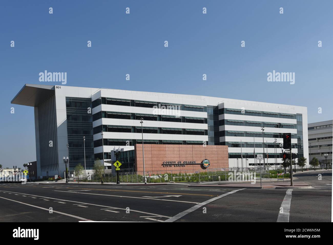 SANTA ANA, CALIFORNIE - 23 SEPTEMBRE 2020 : construction du centre civique du comté d'Orange à Santa Ana. Banque D'Images