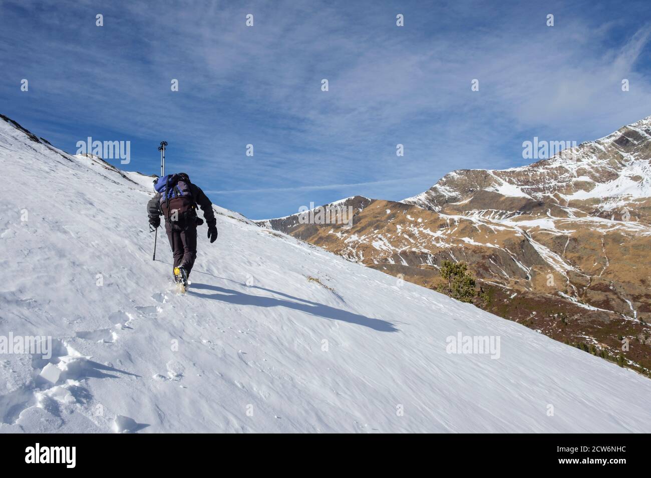 Ascenso al puerto de la Madera, Huesca, Aragón, cordillera de los Pirineos, Espagne Banque D'Images