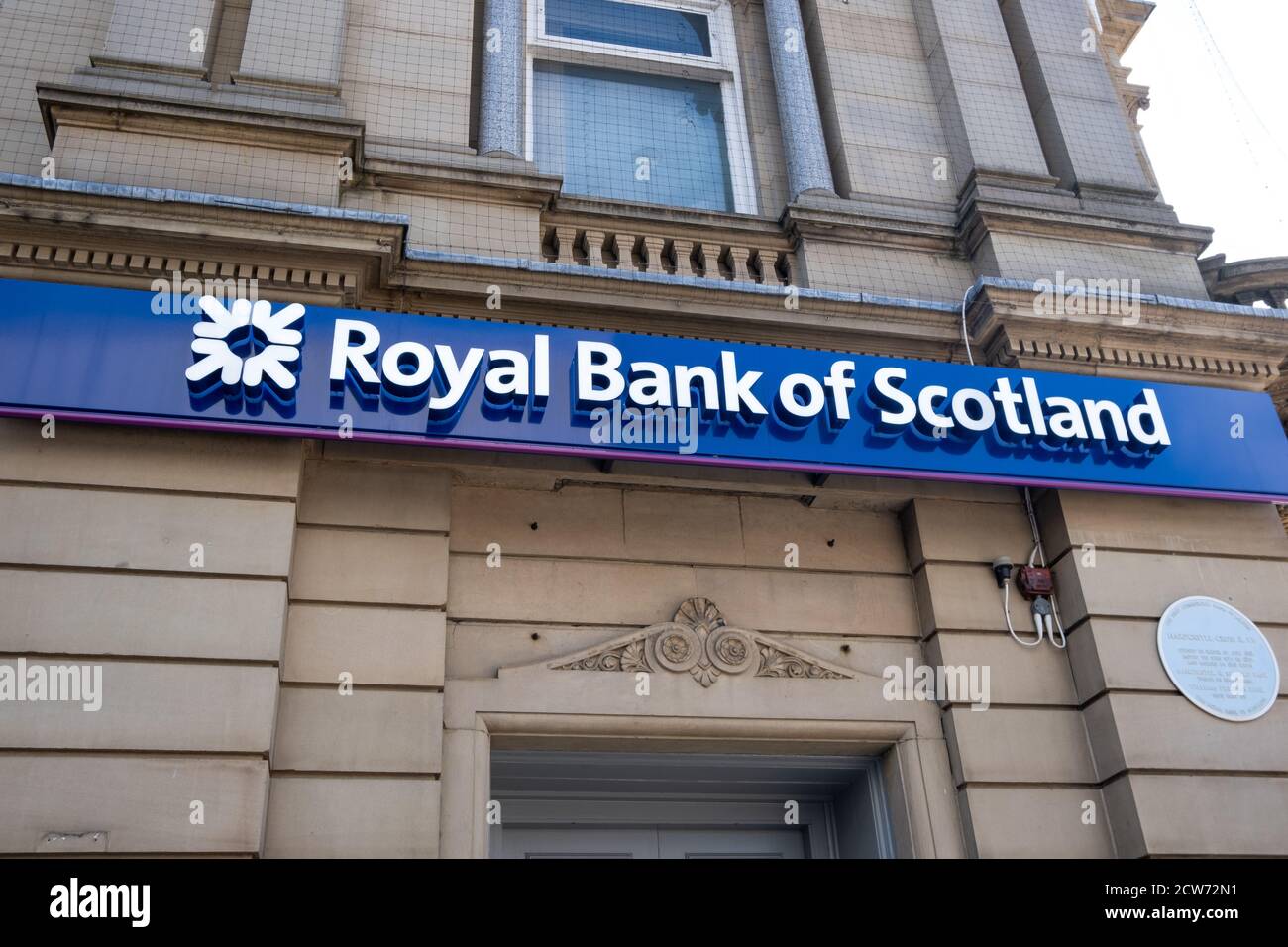 Royal Bank of Scotland logo et banque à Bolton Lancashire Juillet 2020 Banque D'Images