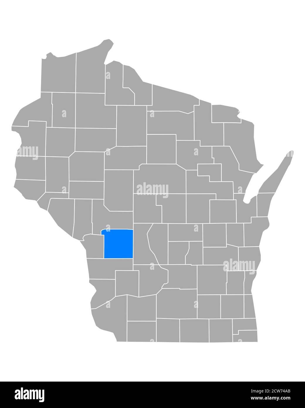 Carte de Monroe dans le Wisconsin Banque D'Images