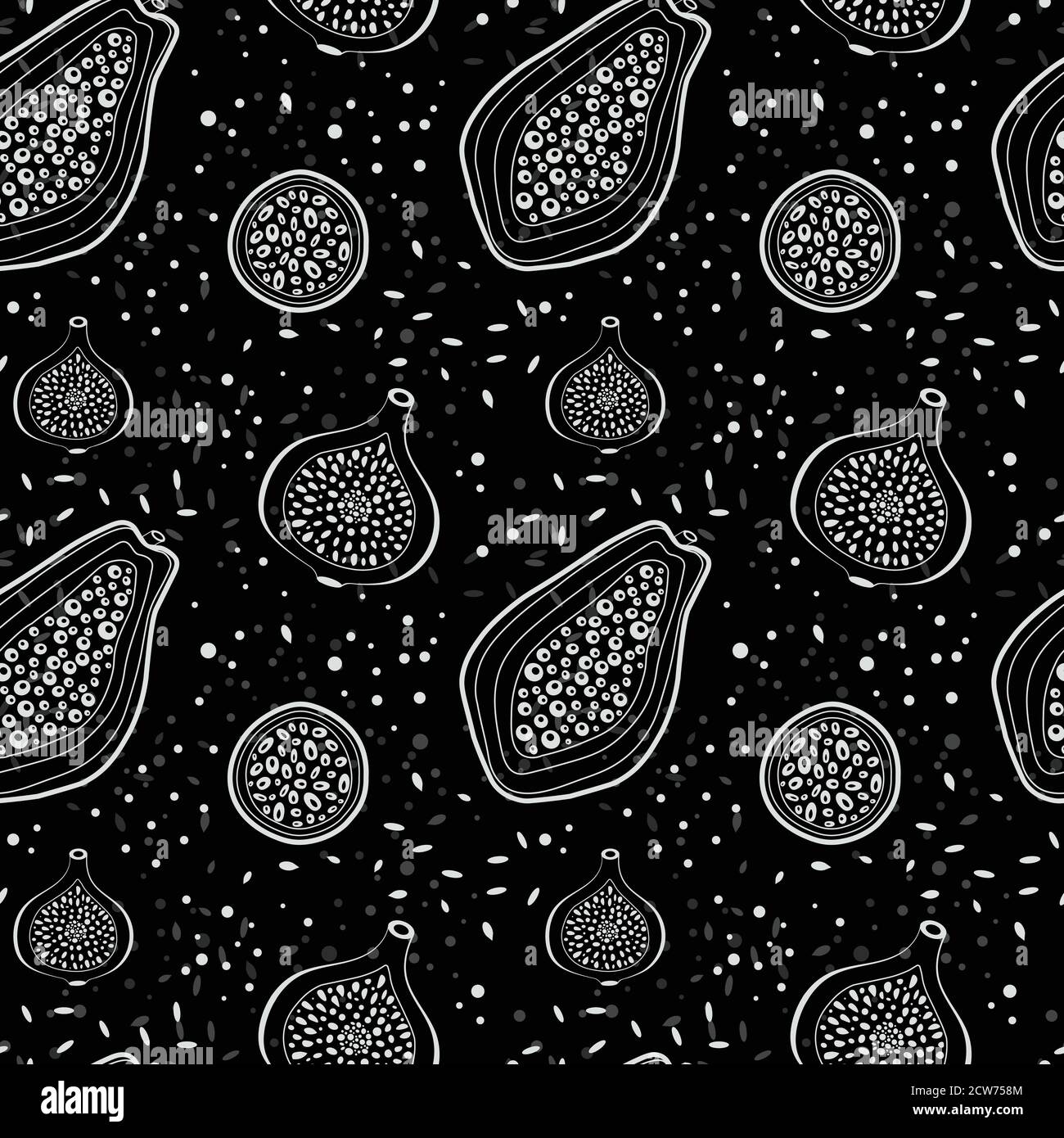 Motif fruits exotiques en demi-fruits Illustration de Vecteur