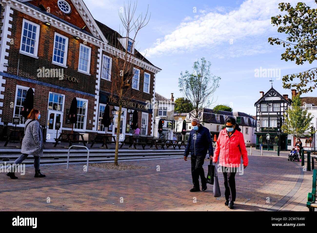 Londres, Royaume-Uni, 28 2020 septembre, Wetherspoon pubs frappés par la crise de l'hospitalité et 22h couvre-feu Banque D'Images