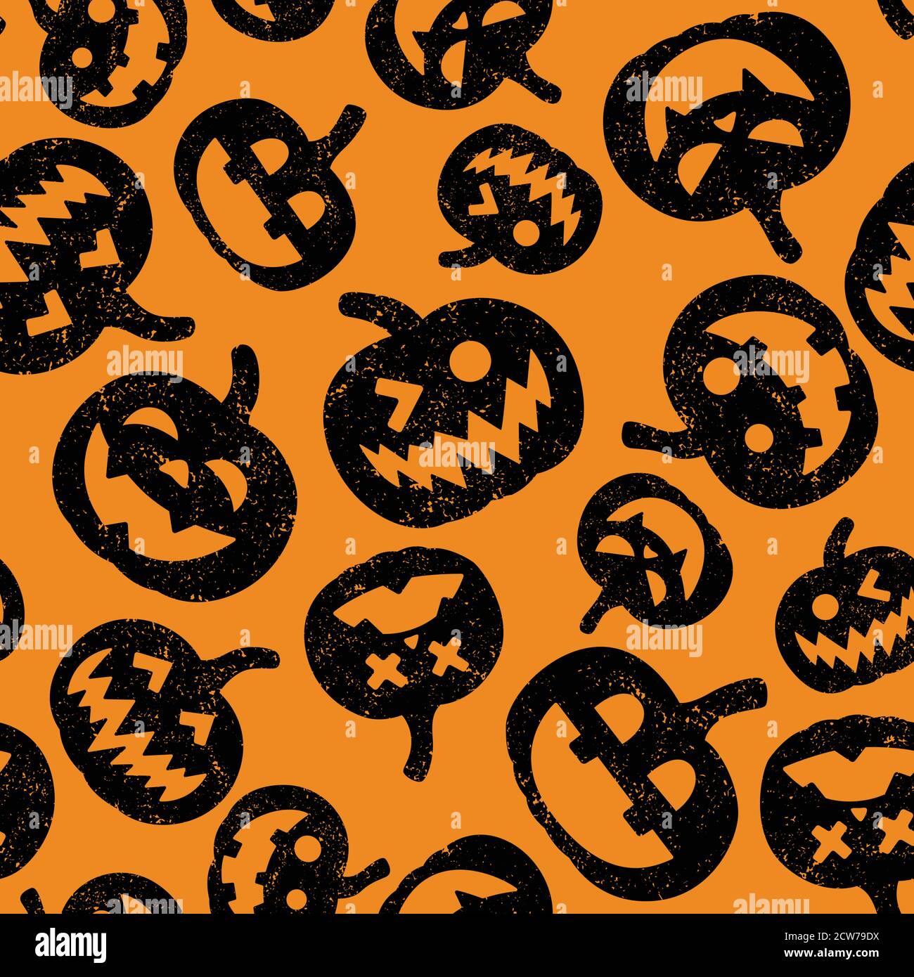 Motif citrouille d'Halloween sans coutures. Arrière-plan de l'illustration du vecteur Halloween. Fond d'écran. Pour la conception graphique et de surface Illustration de Vecteur