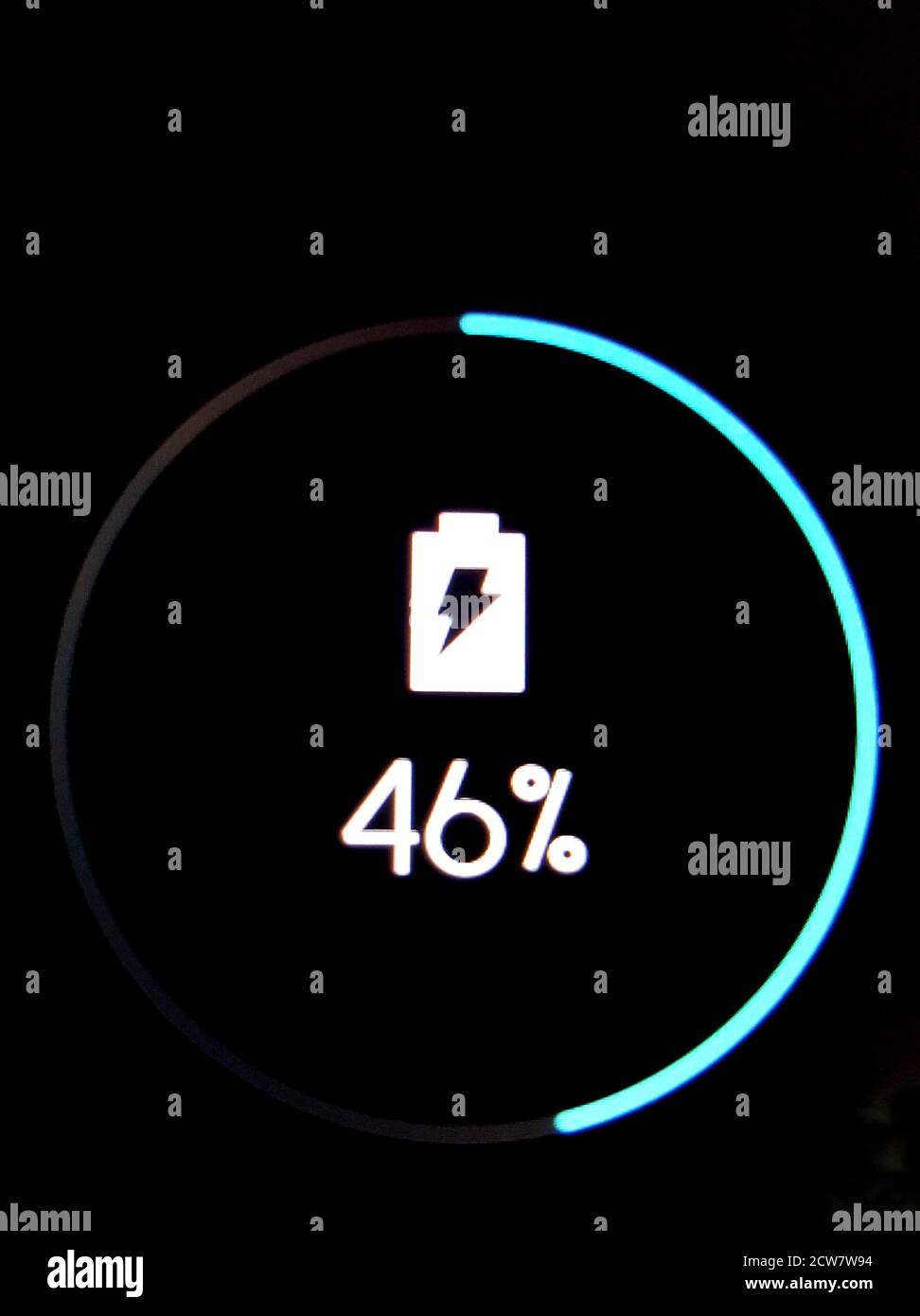 indicateur de niveau de charge de la batterie sur l'écran du smartphone Banque D'Images
