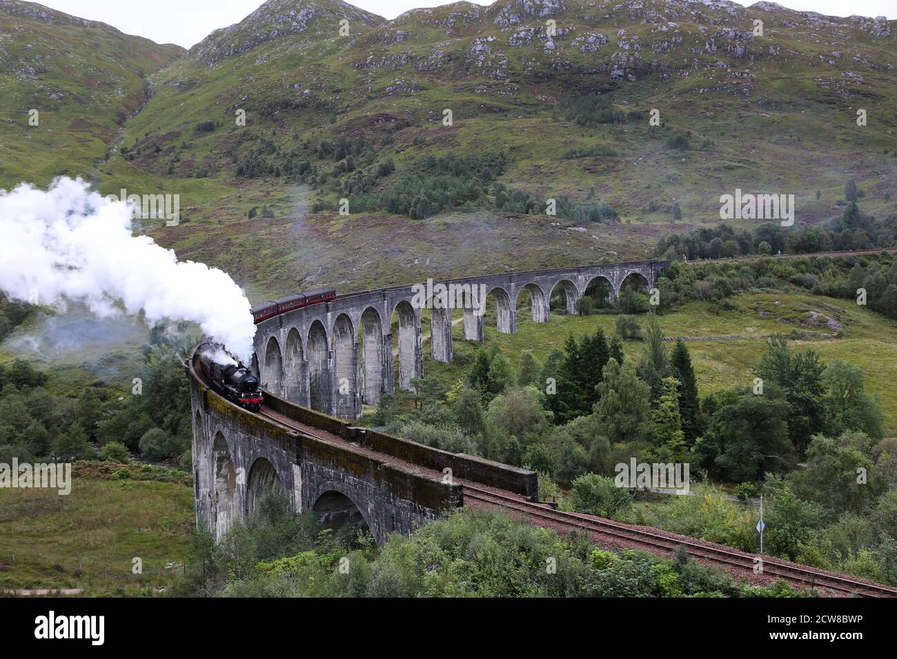 Le Train à vapeur Jacobite Banque D'Images