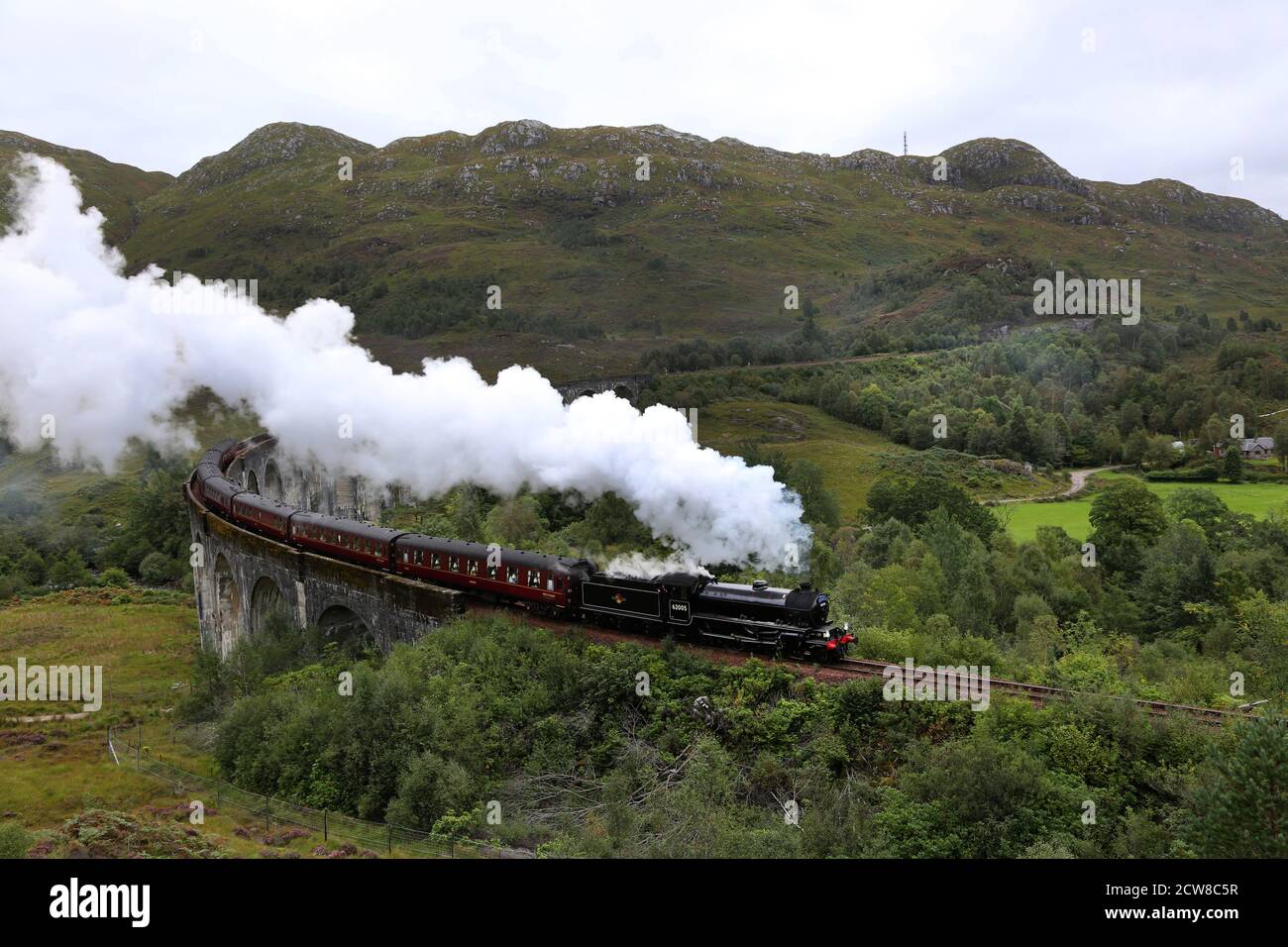 Le Train à vapeur Jacobite Banque D'Images