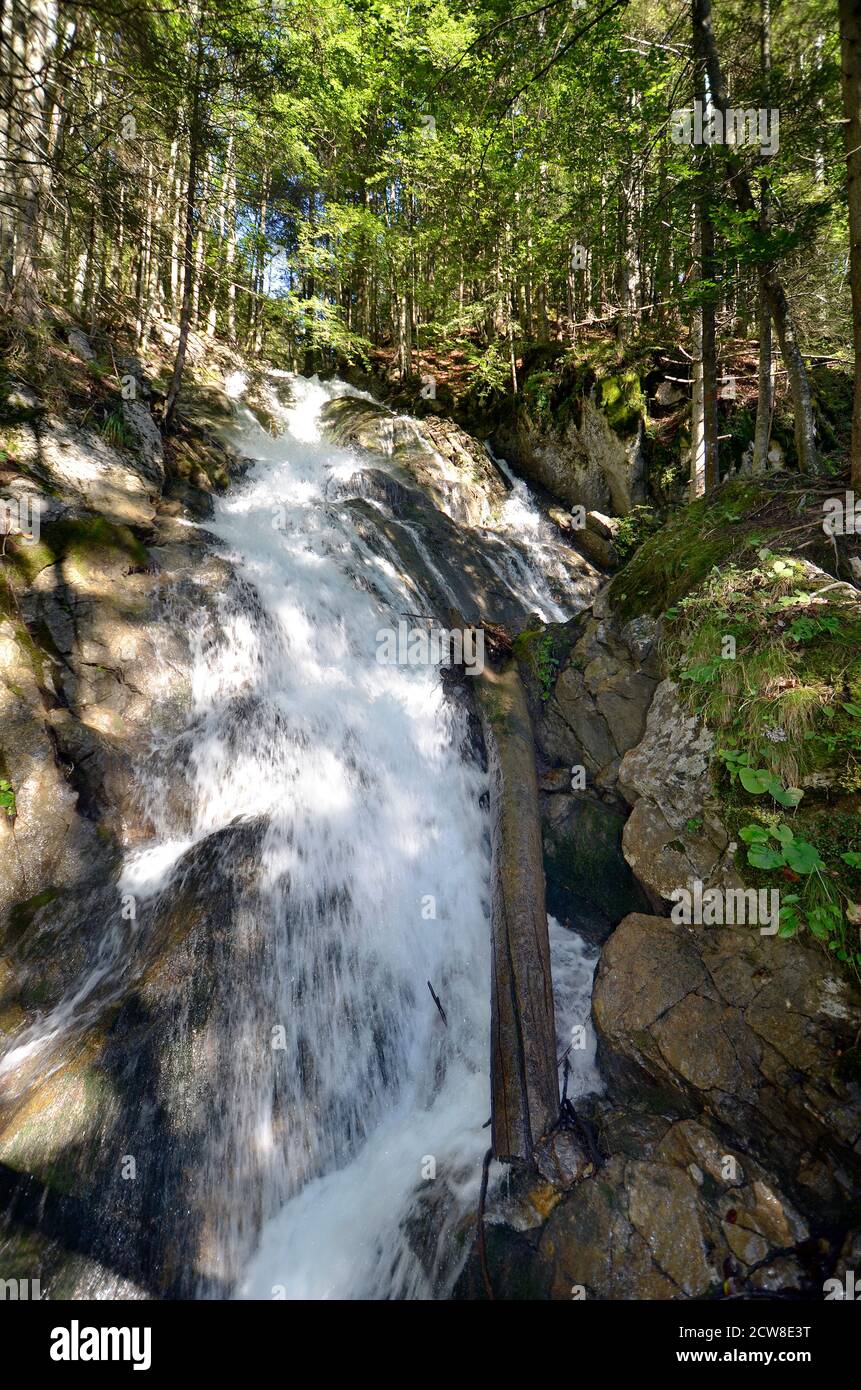 Spital am Pyhrn, Autriche, Dr. Vogelgesang ravine, un spectacle naturel avec des cascades, des ponts dans le parc national Kalkalpen, le plus long ravin en haute Banque D'Images