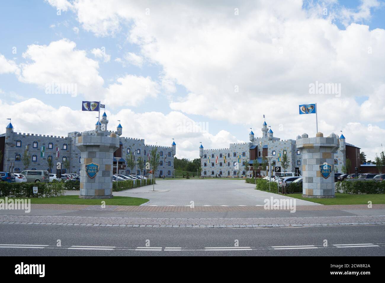 Legoland Castle Hotel, Billund, Danemark. Copier l'espace. Banque D'Images