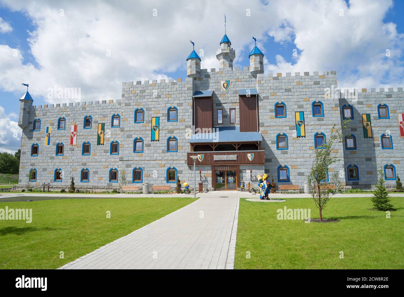 Legoland Castle Hotel, Billund, Danemark. Copier l'espace. Banque D'Images