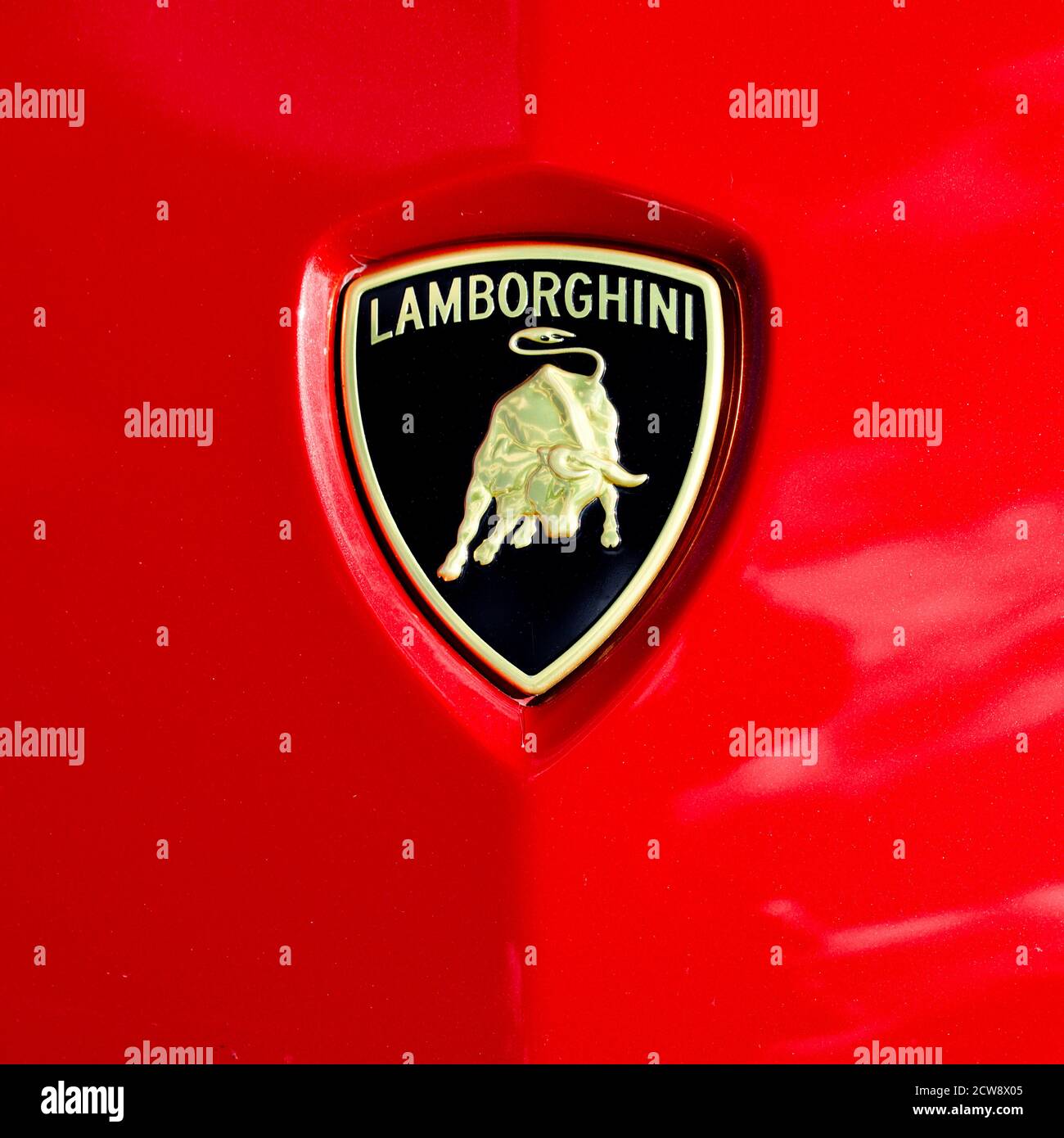 Badge de capot Lamborghini Banque D'Images