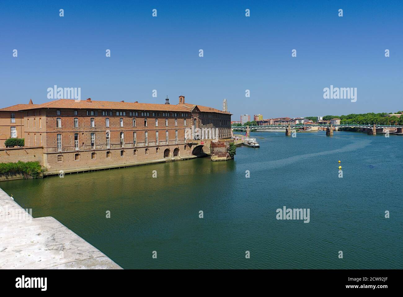 Toulouse, vue du Pont neuf sur l'Hôtel-Dieu Saint-Jacques Banque D'Images