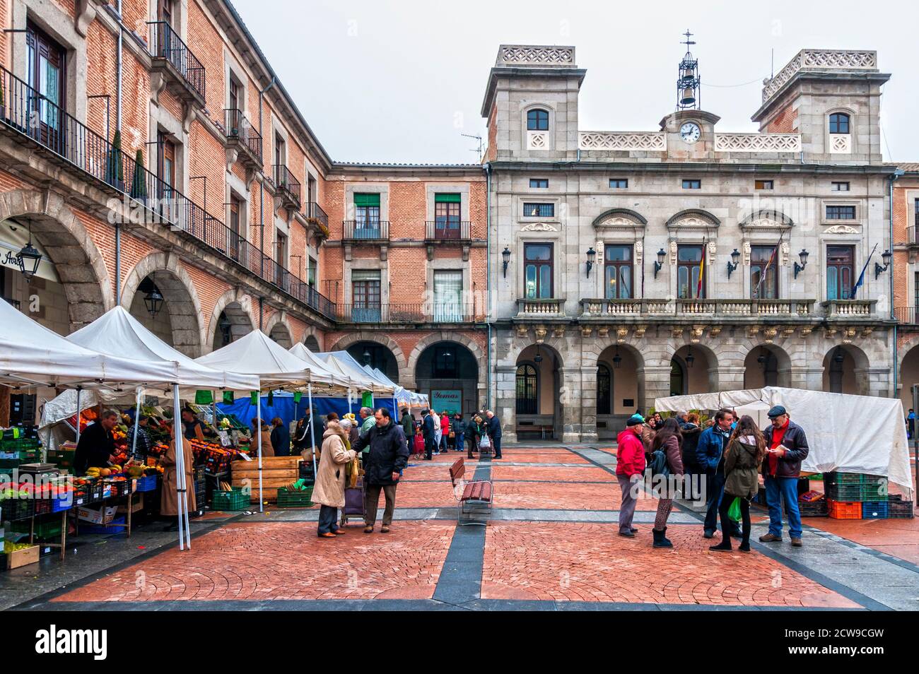 Plaza del Mercado Chico y Ayuntamiento. Ávila.Castilla León. Espagne Banque D'Images