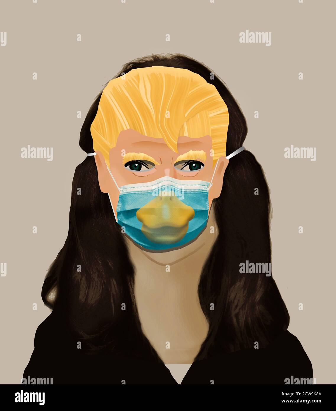 Donald Trump masque d'Halloween Banque D'Images