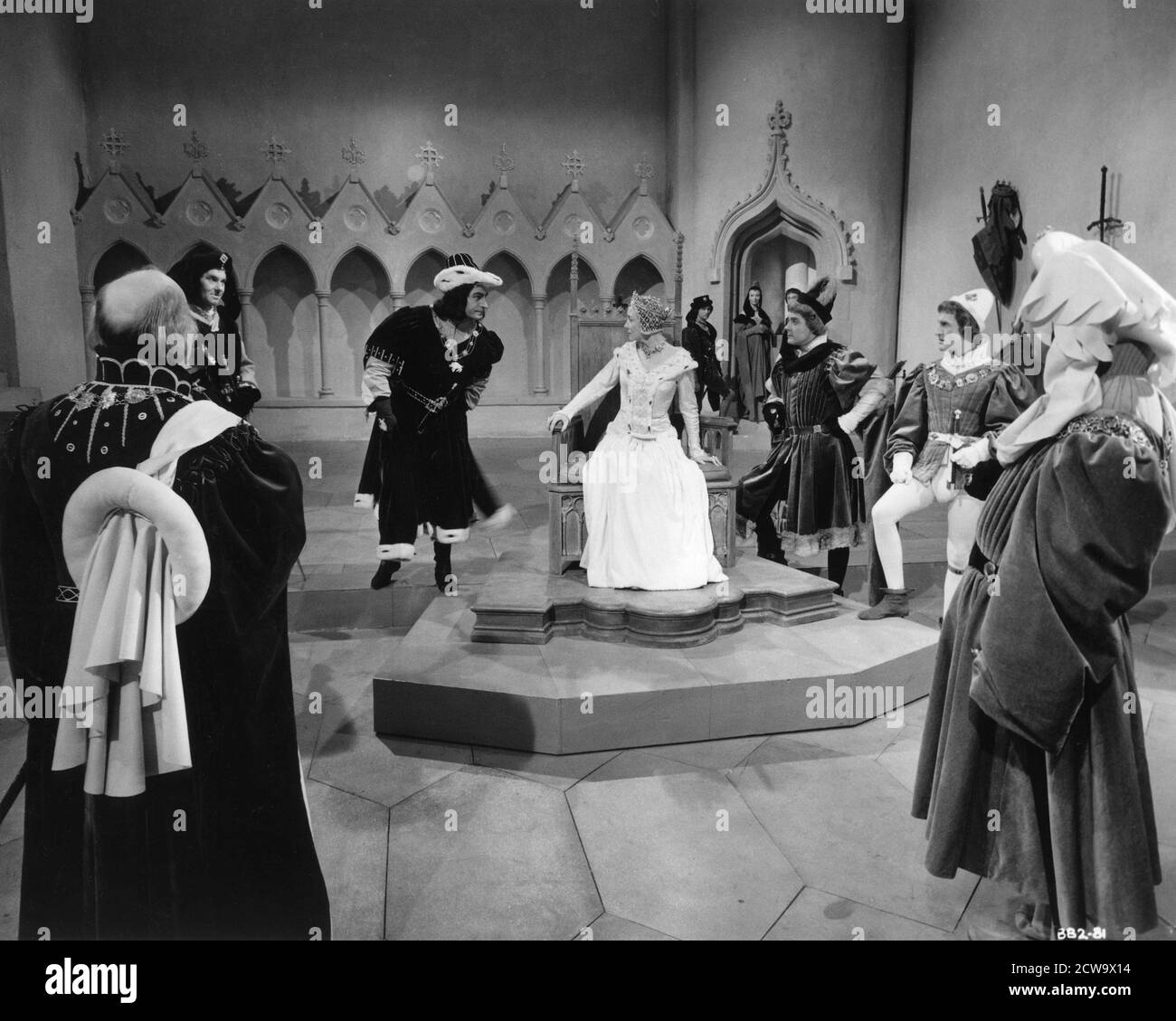 LAURENCE NAISMITH RALPH RICHARDSON LAURENCE OLIVIER MARY KERRIDGE NORMAN WOOLAND PAMELA BROWN ALEC CLUNES DAN CUNNINGHAM DOUGLAS WILMER et CLIVE MORTON dans RICHARD III 1955 réalisateur LAURENCE OLIVIER jouer William Shakespeare musique William Walton producteurs Laurence Olivier et Alexander Korda L.O.P. / London film Productions Banque D'Images