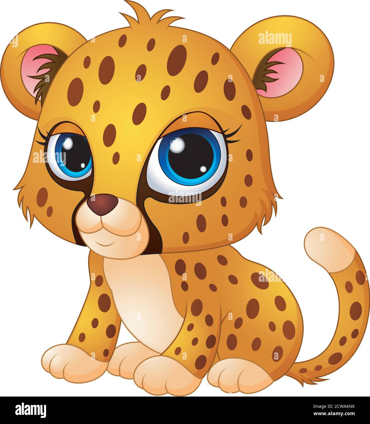 Mignon petit cheetah dessin animé Illustration de Vecteur