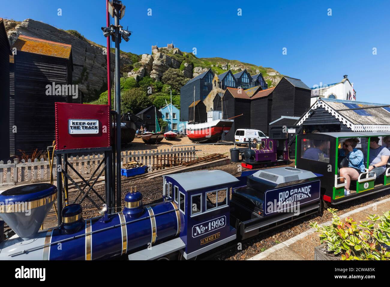 Angleterre, East Sussex, Hastings, le chemin de fer miniature et la gare Rock-a-Nore Banque D'Images