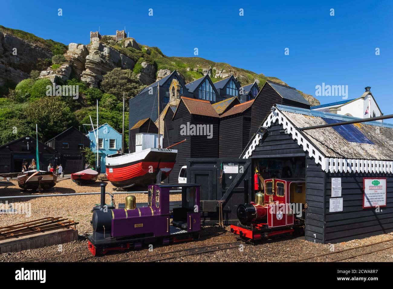 Angleterre, East Sussex, Hastings, le chemin de fer miniature et la gare Rock-a-Nore Banque D'Images