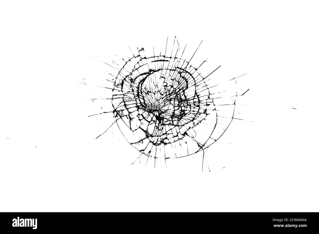 fissures blanches naturelles isolées sur le noir Banque D'Images
