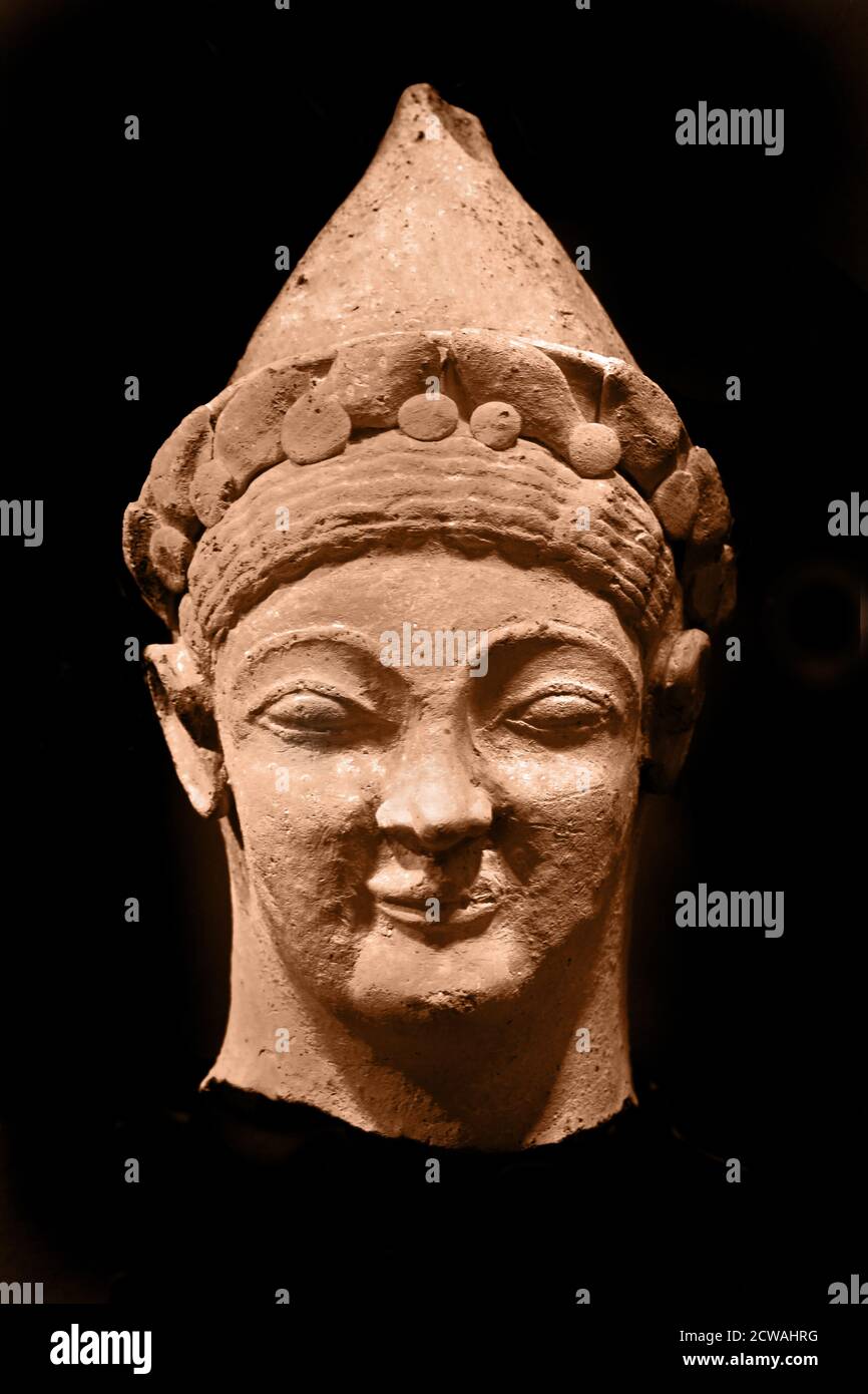Jeune prêtre ou adorateur de Chypre 575 - 550 C.-B. Banque D'Images
