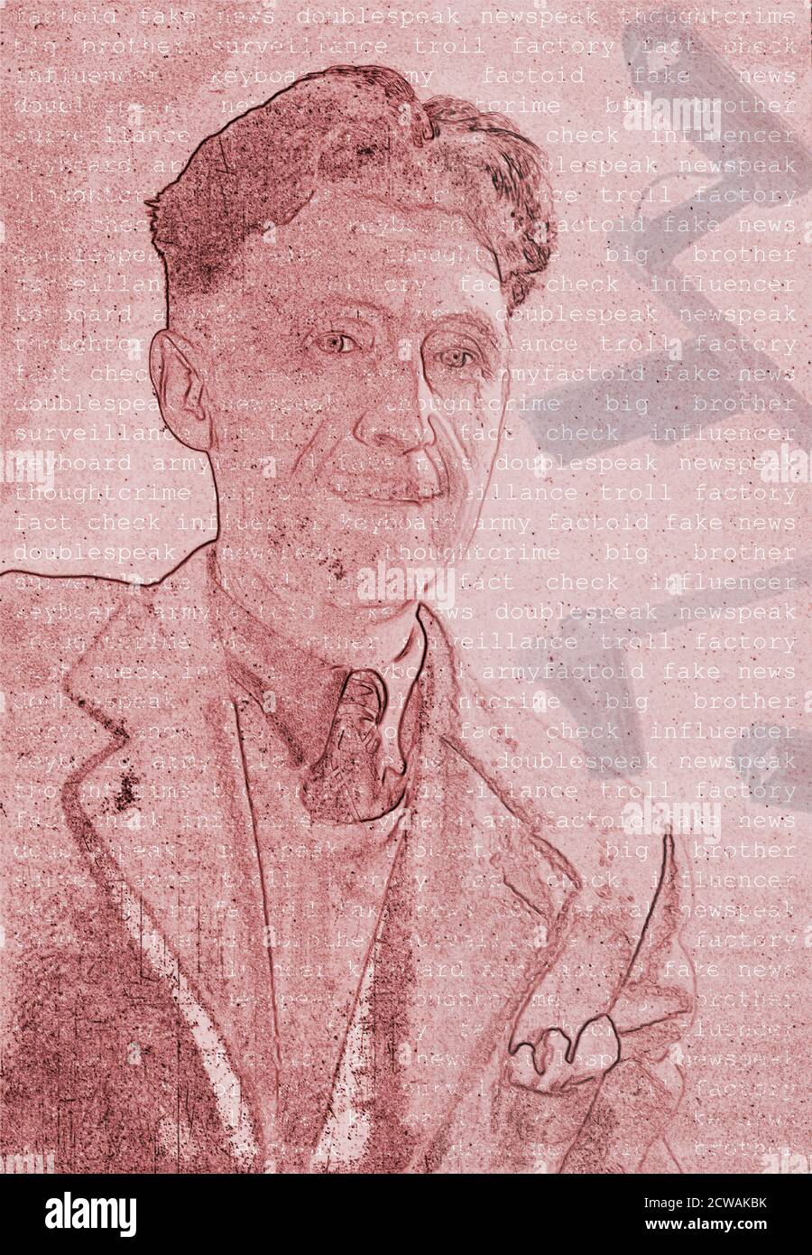 George Orwell (Eric Arthur Blair 1903 – 1950). Romancier, essayiste, journaliste et critique anglais. Banque D'Images