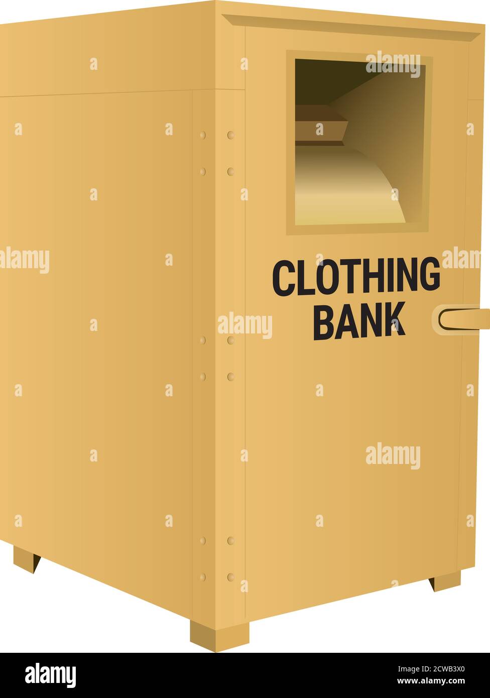 Une banque de vêtements de charité isolée Illustration de Vecteur