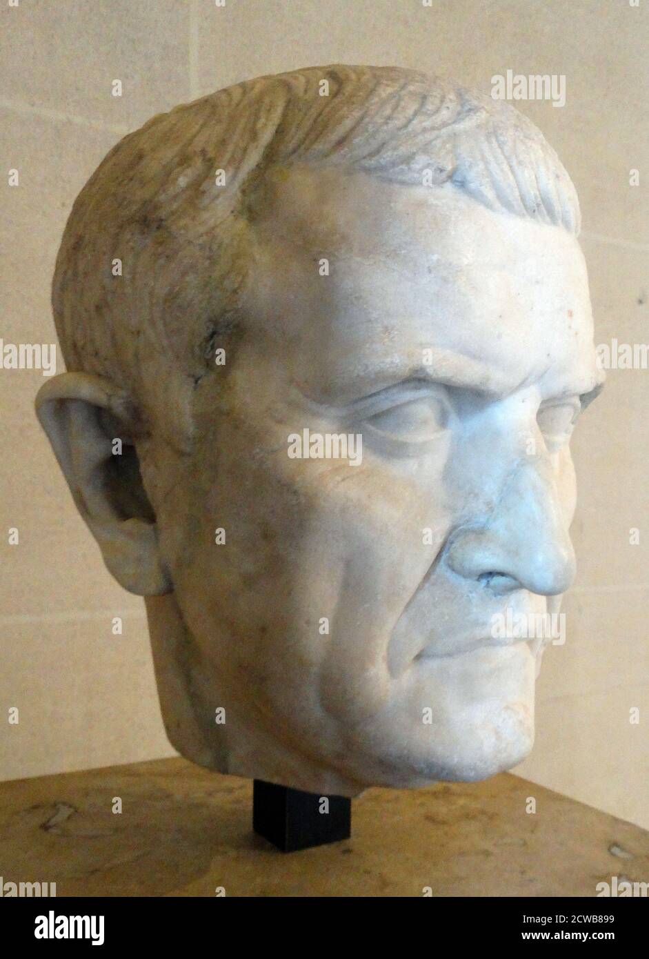 Buste en marbre de Marcus Licinius Crassus (114 BC- 53 BC) Un général et un politicien romain Banque D'Images