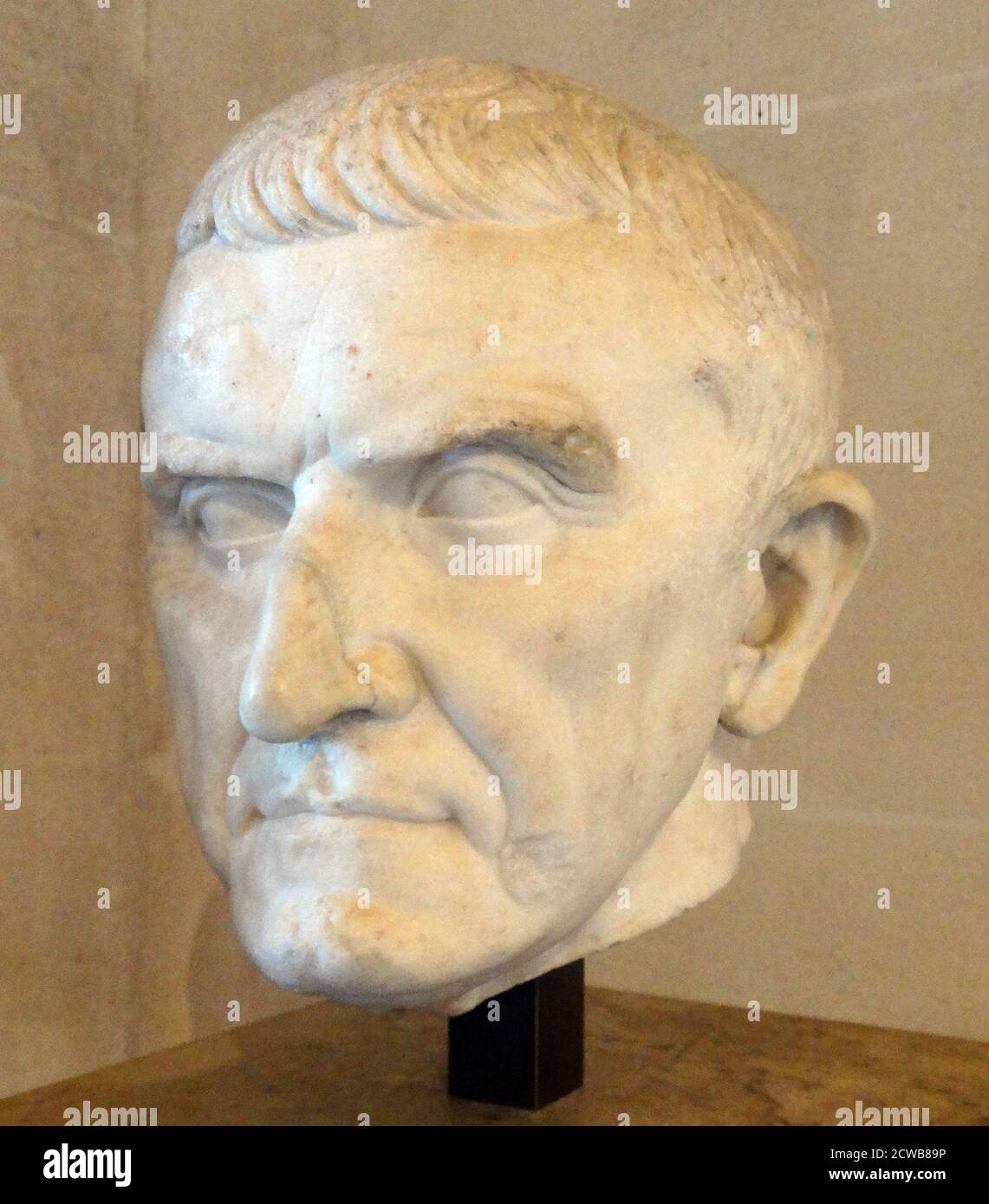 Buste en marbre de Marcus Licinius Crassus (114 BC- 53 BC) Un général et un politicien romain Banque D'Images