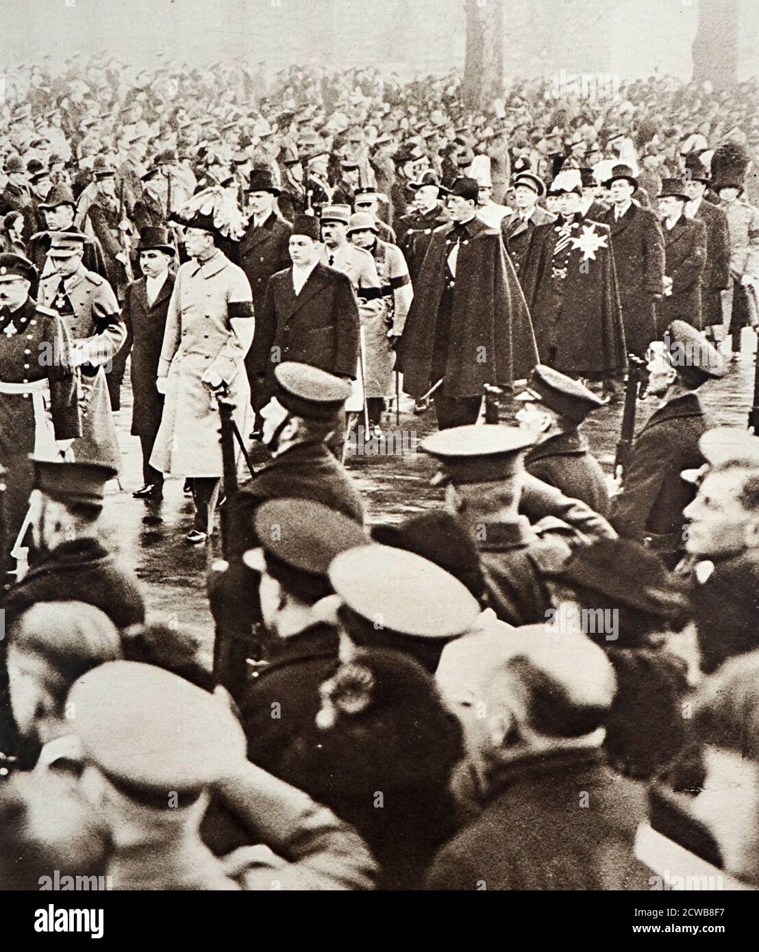 Photographie prise pendant le cortège funéraire d'État de George V. Banque D'Images