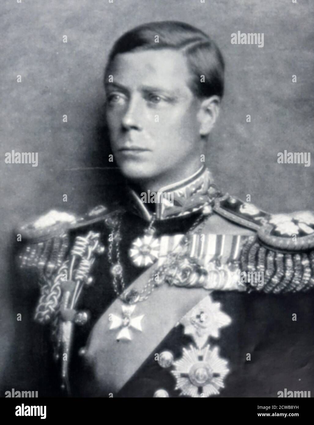Photographie du roi Edward pendant les funérailles d'État de George V Banque D'Images