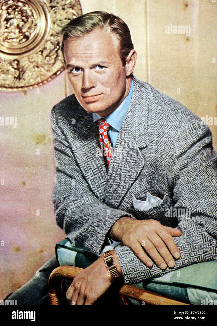 Photographie de Richard Widmark. Richard Weedt Widmark (1914-2008) un acteur américain de cinéma, de scène et de télévision. Banque D'Images