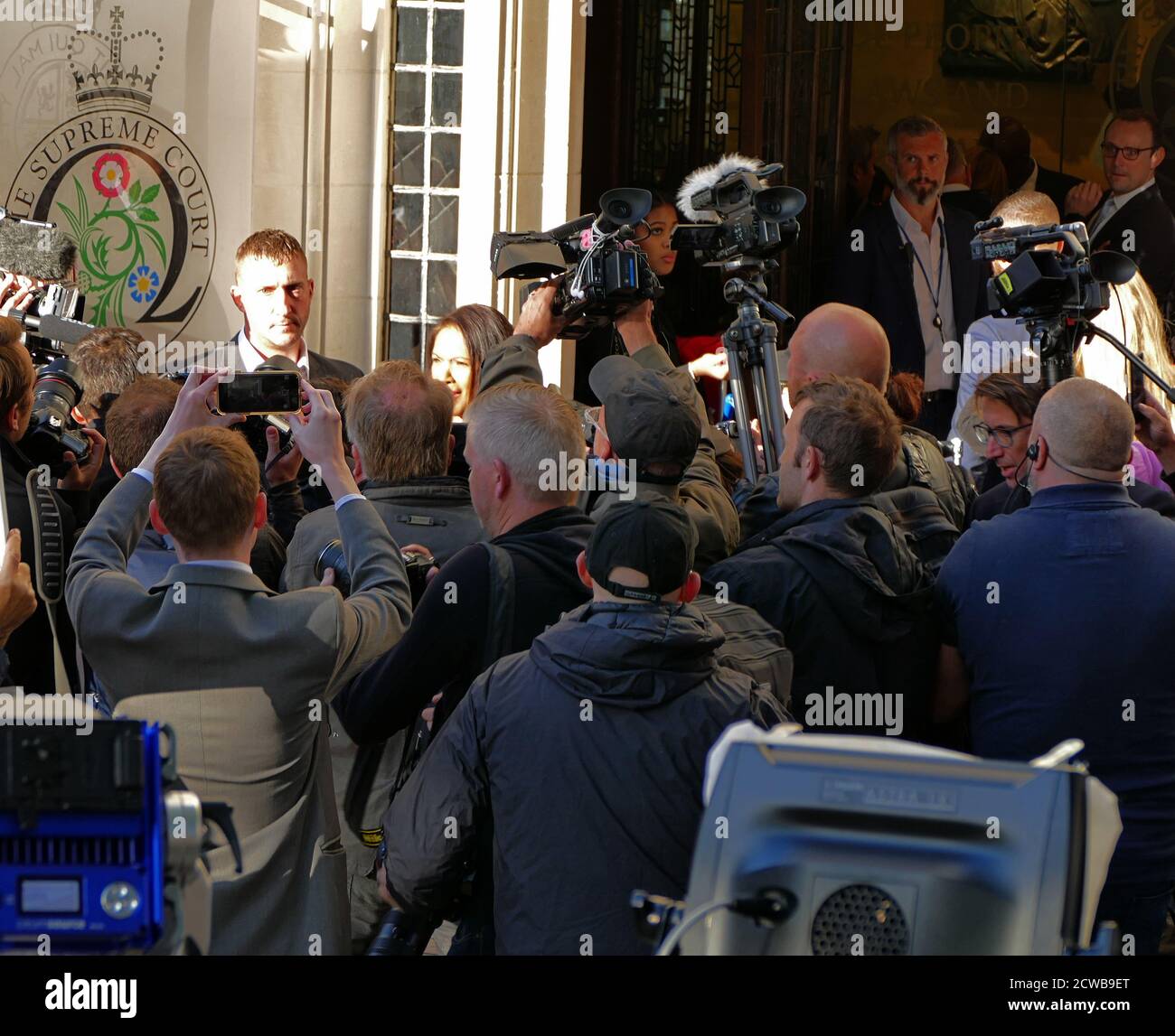 Gina Miller arrive à la Cour suprême de Londres pour contester la Prorogation du Parlement. 17 septembre 2019.la prorogation du Parlement a été ordonnée par la reine Elizabeth II sur l'avis du premier ministre conservateur, Boris Johnson, le 28 août 2019. Les politiciens de l'opposition ont considéré cela comme une tentative inconstitutionnelle de réduire l'examen parlementaire du plan de Brexit du gouvernement. Gina Nadira Miller est propriétaire et activiste d'entreprise guyanais-britannique qui a lancé le 2016 R v Secrétaire d'État pour avoir quitté l'affaire de l'Union européenne contre le gouvernement britannique. Le 28 août 2019 Banque D'Images