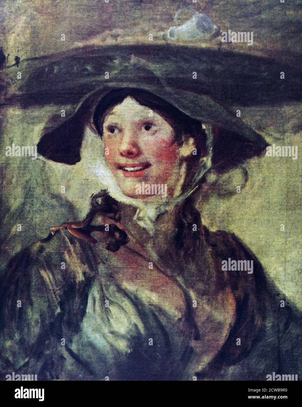 Tableau intitulé « The Shrimp Girl » par William Hogarth (1697-1764) un peintre anglais, graveur, satiriste illustré, critique social et caricaturiste éditorial Banque D'Images